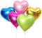 15pcs Heart Foil Balloon - 18inch Blue Gold Green Heart Shaped Mylar Balloons for Wedding Birthday Party Decorations