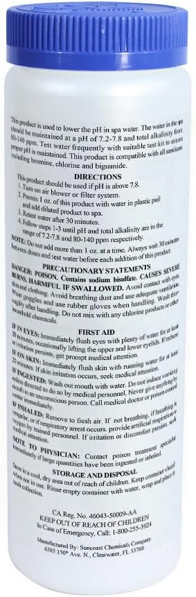 2.5-Pounds 2-Pack 100% SpaChoice Premium pH Decreaser for Hot Tub, Sodium Bisulfate, Made in USA