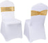 Eternal Beauty Set of 10 Gold Sequin Chair Bows, Sashes for Wedding Party Decorations