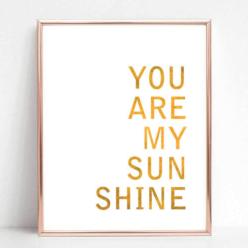 You Are My Sunshine Art, Sun Rise Wall Decor for Kid Room, Set of 2 Prints (8X10 INCH) - No Frame, Boho Minimalist