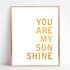 You Are My Sunshine Art, Sun Rise Wall Decor for Kid Room, Set of 2 Prints (8X10 INCH) - No Frame, Boho Minimalist