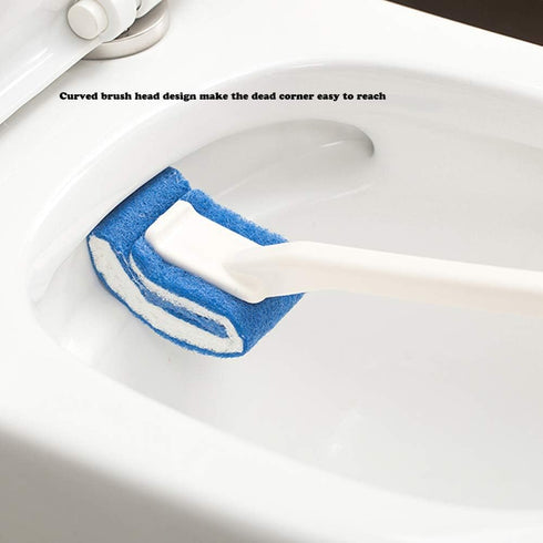 Toilet Brush Bowl Brush, Bathroom Brush for Deep Cleaning, Scratch-Free Curved Good Grip (2 Pack)