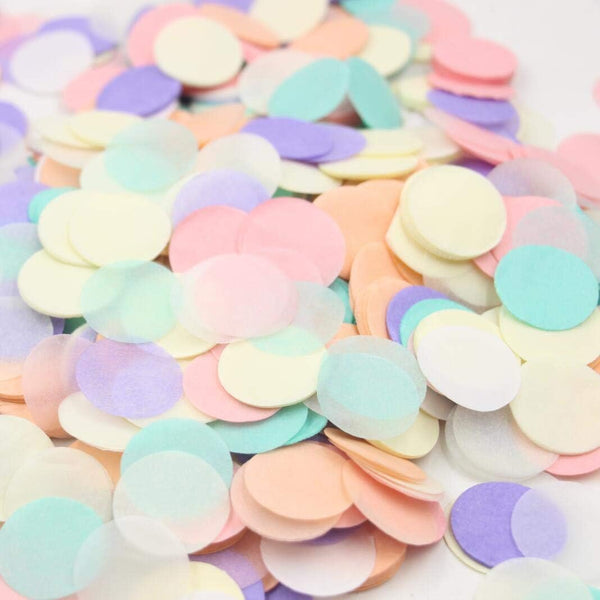 1 Inch Pastel Tissue Paper Table Confetti Dots for Baby Shower, Gender Reveal, Birthday Party Decorations