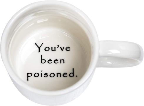FLY SPRAY Funny Coffee Mug, YOU'VE BEEN POISONED, Novelty Drink Cup, Great Gag Gift Idea, 12 OZ Ceramic