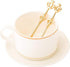ABOOFAN 8PCS Stainless Steel Golden Coffee Cake Spoon Crown Cake Spoons Small Teaspoon for Ice-Cream, Soup, Salt, Sugar, Tea Stirring