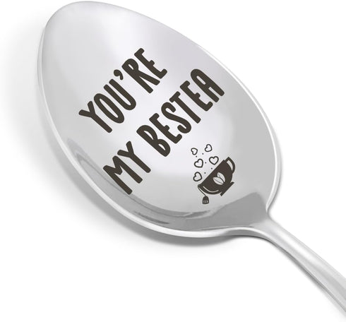 Tea Spoon Gift for Women and Men - Stainless Steel Spoon for Birthday, Christmas, Friendship, and Valentine Gifts