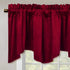 StangH Kitchen Red Scalloped Valance - 18 Inches Stylish Thermal Curtain Tiers for Dining Room/Bay Window