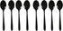 16-Piece Small Black Stainless Steel Teaspoon Set