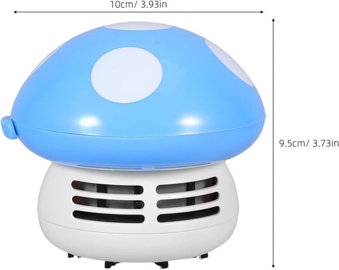 FAVOMOTO Mini Cute Table Dust Vacuum Cleaner, Portable Mushroom Vacuum for Home Office, Handy Dust Sweeper