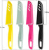 8 pieces Paring Knives (4PCS Peeling Knives and 4PCS Knife Sheath), Ultra Sharp Vegetable and Fruit Knife,German Steel Small Kitchen Knife with PP Plastic Ergonomic Handle by BYkooc