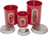 Home Basics 3 Piece Kitchen Canister Set with Transparent Window | 3 Sizes | Silicone Gasket Storage Containers