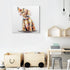 24"x24" SEVEN WALL ARTS Dog Canvas Wall Art Colorful Animal Picture Pet Puppy Butterfly Alighted on Dog Paintings