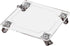 EMCOMS 1PC 10x10 inch 2 150 Lbs Transparent Clear Color Plant Caddy Acrylic Heavy Duty Square Plant Stand with Roller