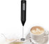 Rechargeable Handheld Milk Frother, Electric Drink Mixer with USB-C, Stainless Steel Whisk for Lattes, Black
