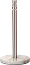 Paper Towel Holder Stand, Heavy Marble Base One-Handed Ripping Countertop Holder, Brushed Nickel Finish