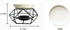 SXCHEN Essential Oil Burner - Ceramic Tealight Wax Candle Burner, Black Metal Aroma Diffuser (Set of 1)