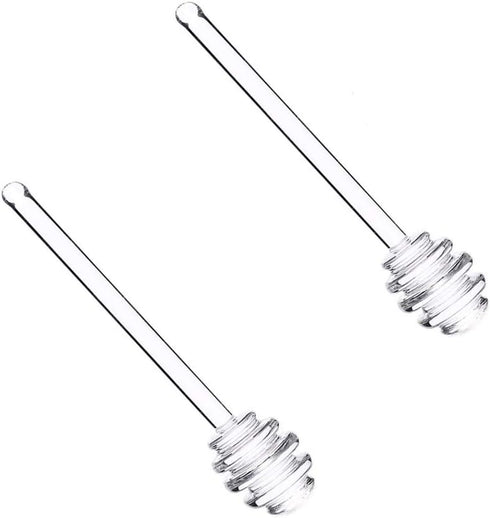 glasstore Glass Honey Dipper Sticks,Honey Dipper Spoons Stick Bee Honey Spoon Stirring Scooper