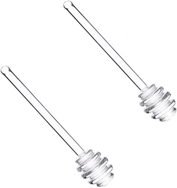 glasstore Glass Honey Dipper Sticks,Honey Dipper Spoons Stick Bee Honey Spoon Stirring Scooper