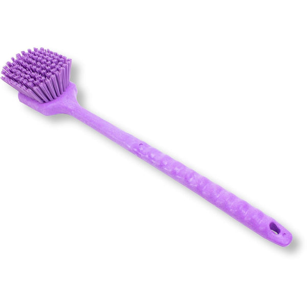 SPARTA 40501EC68 Plastic Large Scrub Brush, 20 Inches Kitchen Utility Brush with Long Handle for Cleaning (Purple)
