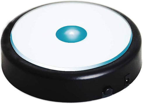 EUSTUMA LED Light Base Non-Slip Round Display Stand - Suitable for Glass Crystal Artwork, Holiday Party Decoration