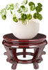 YARNOW Wooden Plant Stand, Rustic Flower Pot Base Holder Stool, Oriental Style Plant Saucer for Vase Display