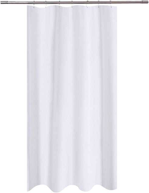 N&Y HOME Fabric Shower Curtain Liner, 40 x 72 inches, Washable, Water Repellent, White