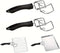 (2-PCs) Air Fryer Convection Toaster Oven Tray Extractor, Grills Clip, Scald Resistant Handle Tool, Durable Oven Tray