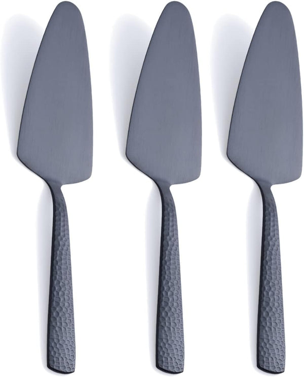 Matte Black Cake Pie Server, 9.4-inch Stainless Steel Heavy Duty Pizza Spatula, Set of 3