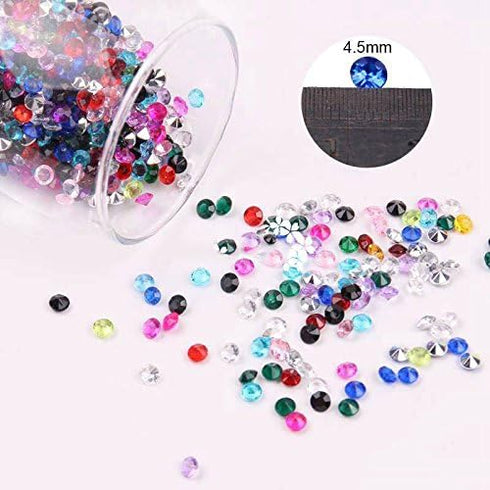 10000 pcs/Pack Wedding Table Scatter Confetti Crystals, Acrylic Diamonds, 4.5 mm Rhinestones for Wedding Decorations