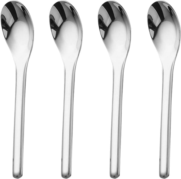 Thick Heavy Weight Dinner Soup Spoons, Stainless Steel Tablespoons, Chinese Silver Spoon, Set of 4 Heavy Duty Asian