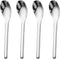 Thick Heavy Weight Dinner Soup Spoons, Stainless Steel Tablespoons, Chinese Silver Spoon, Set of 4 Heavy Duty Asian