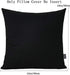 Thmyo 4-Pack 100% Cotton Comfortable Solid Decorative Throw Pillow Case - Square Cushion Cover for Halloween DIY Throw