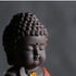Leopard White Ceramic Cute Monk Figurine (01)