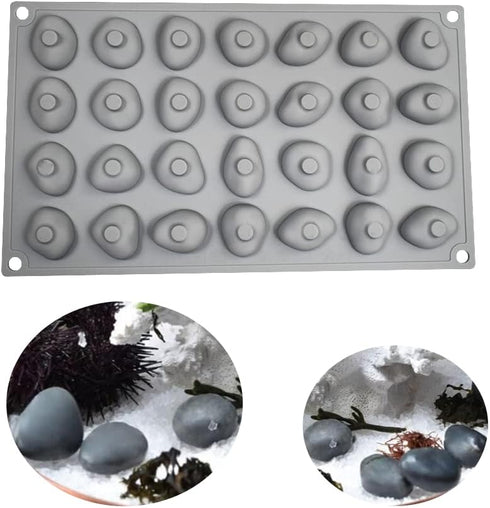 Silicone Molds Stone Shape - Non-Stick Food Grade Molds for Chocolate, Candy, Jelly, Ice Cube, Cupcake Baking