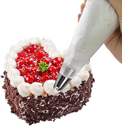Yookat 100Pcs Pastry Bags, 12 Inch Disposable Icing Decorating Bags, Baking Supplies for Cupcakes and Cookies