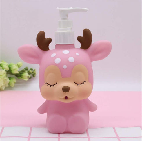 Deer Duck Cute Cartoon Animal Hand Soap Pump Lotion Dispenser for Bathrooms and Kitchen Countertops