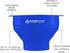Collapsible Silicone Microwave Hot Air Popcorn Popper Bowl with Lid and Handles - Blue
