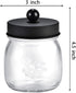 SheeChung 4 Pack Apothecary Jars with Lids, Bathroom Organizers and Storage, Small Mason Jars for Q-tips, Cottons,