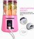 Portable Blender, Personal Size for Shakes and Smoothies, USB Rechargeable Mini Travel Fruit Juicer Cup Mixer, 13oz