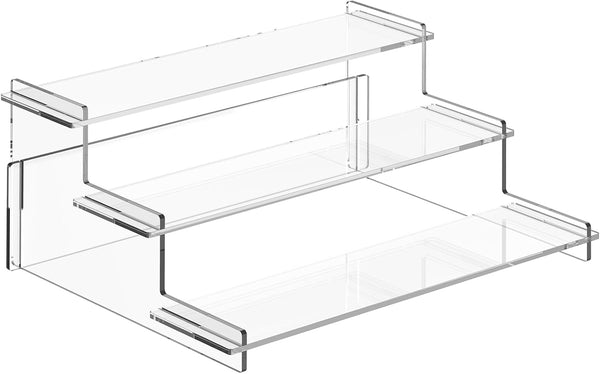 Acrylic Risers Display Stand, 3 Tier Cupcake Holder for Figures, Collection, Dessert Shelves, Organizer