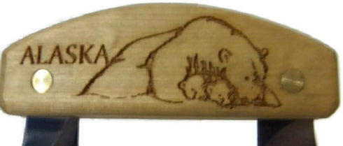 Alaskan Ulu, Inupiat Style, 6" with Polar Bear Etched Handle