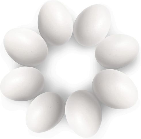 8 Pack Finch, 0.82x0.62 SunGrow Fake Wooden Eggs to Train Birds from Laying in The Nesting Boxes & to Stop from Eating
