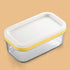 Butter Dish with Lid, Plastic Rectangle Butter Keeper with Cutter for Easy Storage, Countertop or Fridge