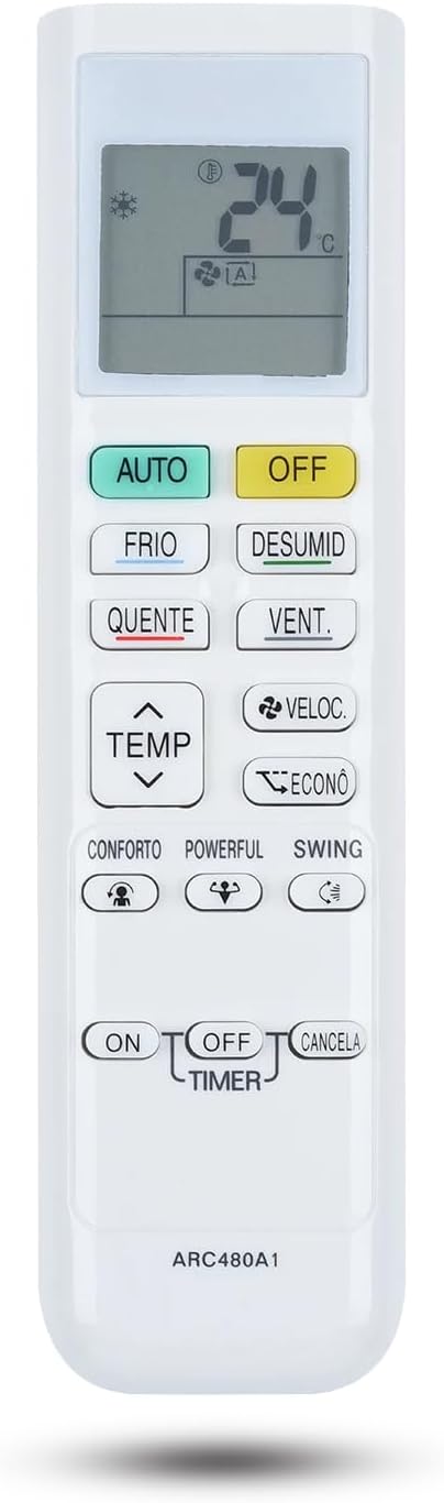 Replacement Remote Control for DAIKIN AC Air Conditioner, ARC480A1 to ARC480A12, RX09NMVJU, FTX12NMVJU