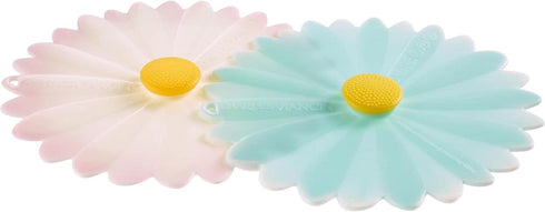 Charles Viancin Daisy Silicone Lid for Food Storage, 8'' Airtight Seal, BPA-Free, Oven, Microwave, Freezer Safe