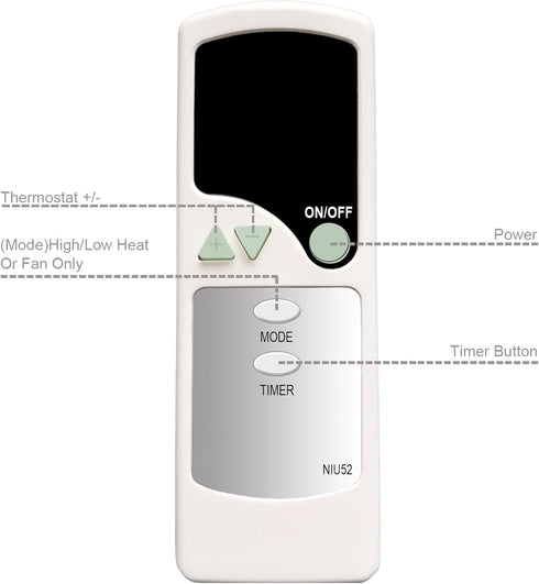 Replacement Remote Control for Vornado Tower Fan NGT335 NGT425