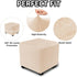 S/Length&Width:13-18"/Height:15-18",Camel) Ottoman Covers Slipcover Square Ottoman Covers Protector for Footrest Foot