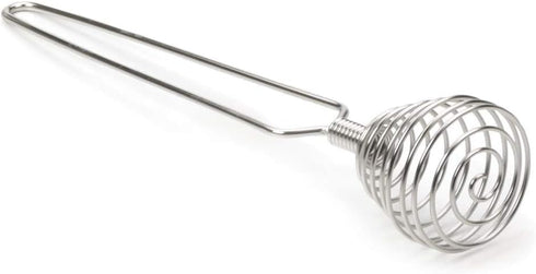 Mini French Spring Whisk, 8.67 Inch Silver Stainless Steel Hand Eggbeater Mixer Blender Stirring Beater Coil Whisk