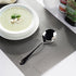 AmoVee Wholesale Stainless Steel Alpha Round Soup Spoons, Set of 16