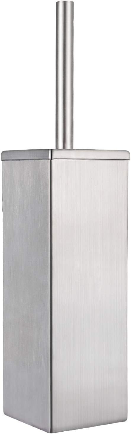 Stainless Steel Toilet Bowl Brush and Holder for Bathroom Storage, Deep Cleaning Covered Brush Cleaner